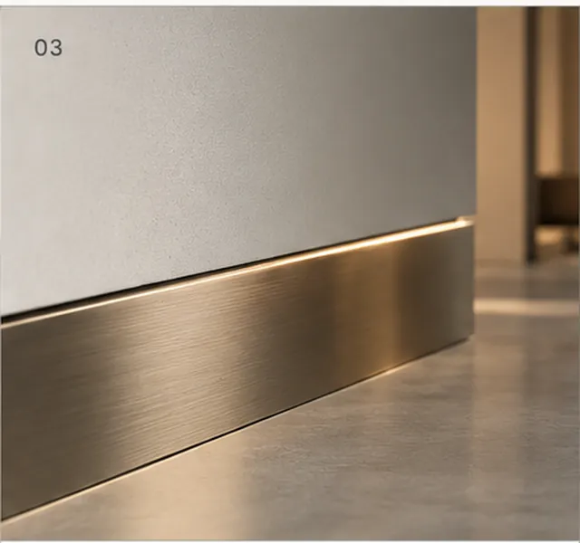 Kotikin ShadowLine 40 mm metallinen viimeistely seinän ja lattian liittymässä